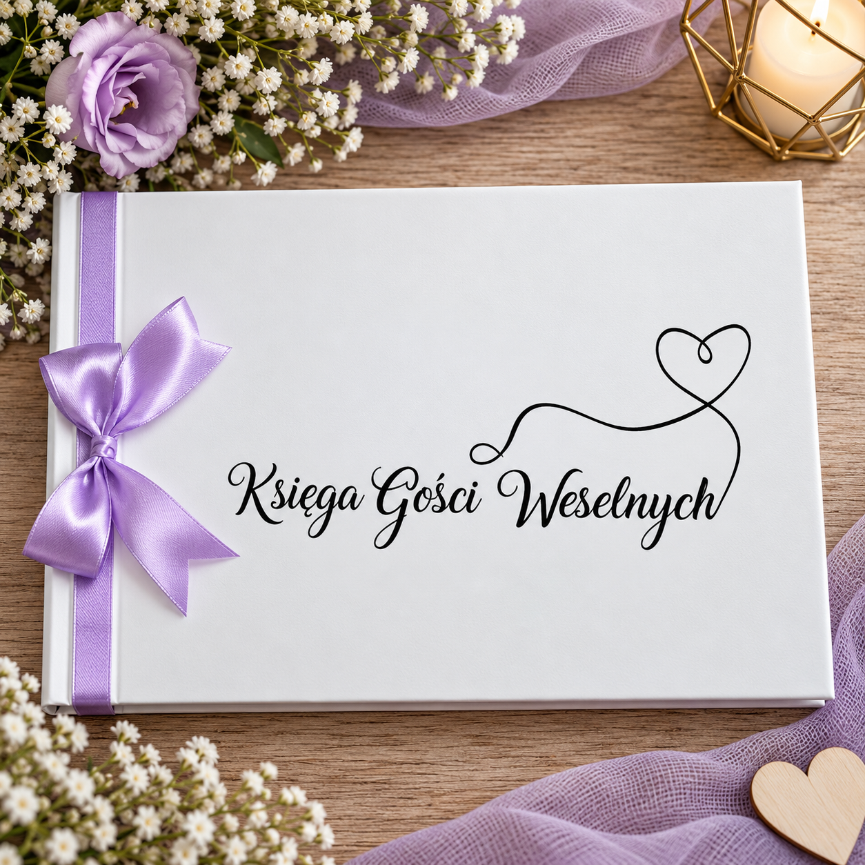 Księga gości weselnych GLAMOUR z tłoczeniem maszynowym i ankietami - 100 stron