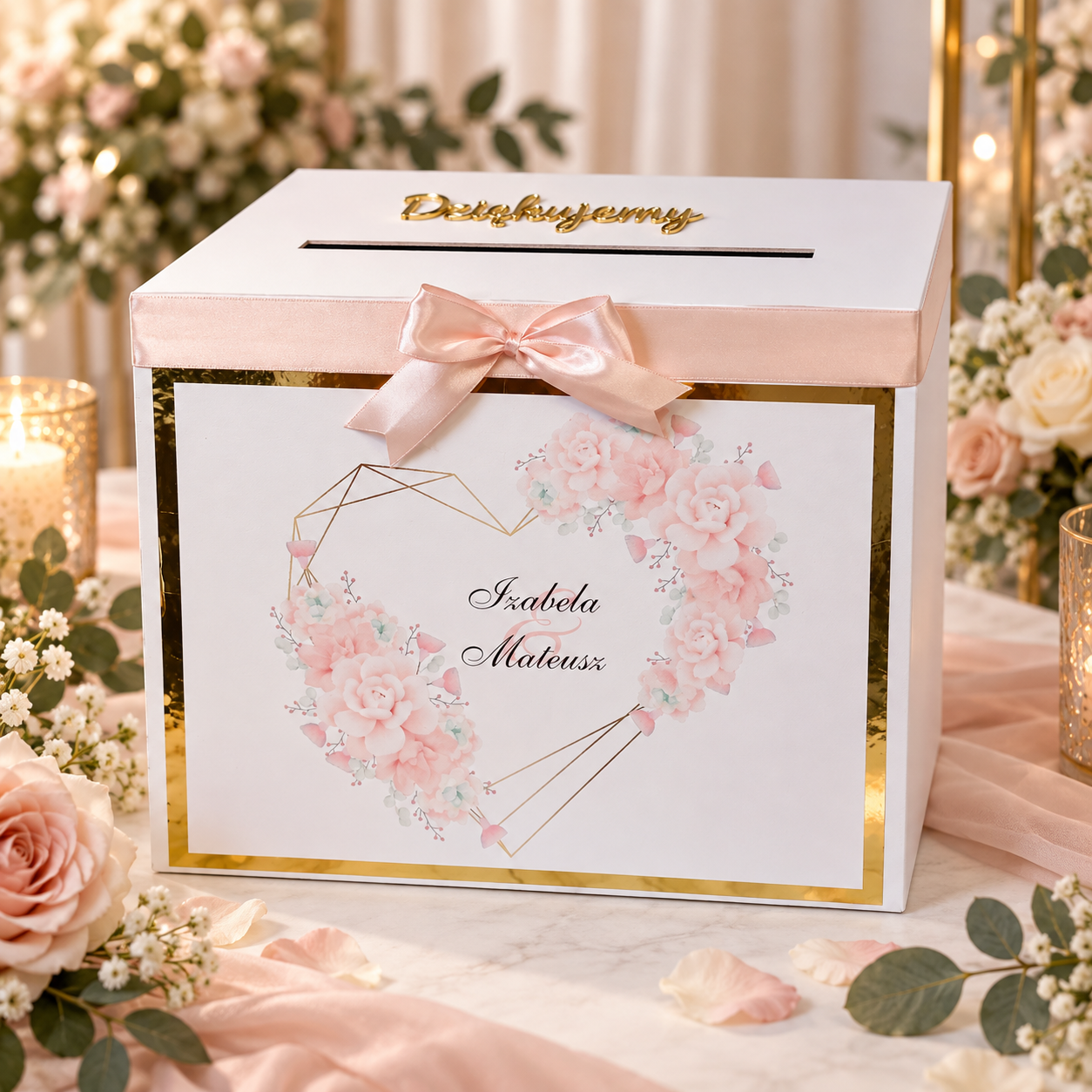 Drewniane pudełko na koperty GLAMOUR