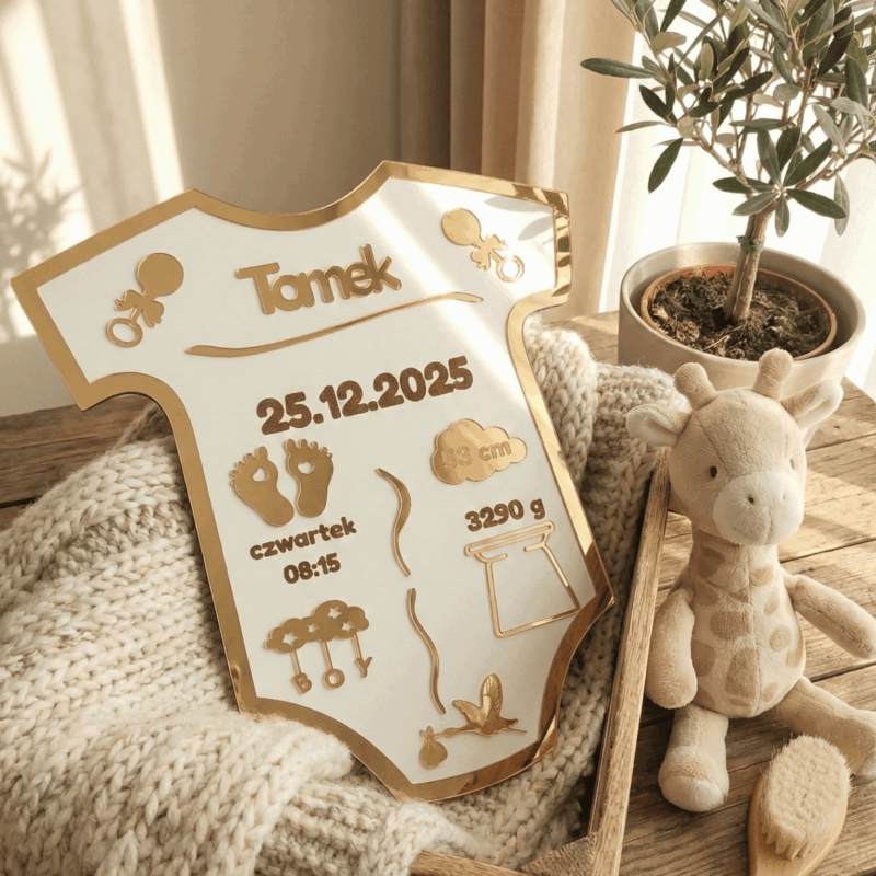 Metryczka urodzenia dziecka – personalizowany prezent dla chłopca